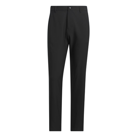 Adidas Ultimate365 Mens Golf Pants feature a tailored fit, belt loops, zip fly, and button closure. Designed for style and comfort, these moisture-wicking pants are displayed against a white background.