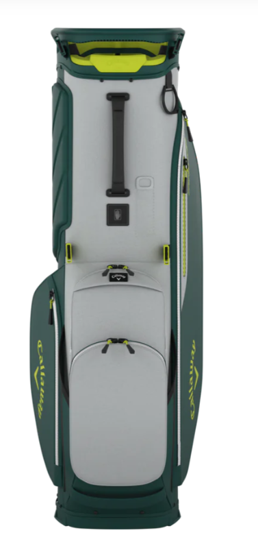 Front of the Callaway Fairway+ stand bag showing front pockets and handle