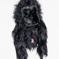 Daphne’s Gorilla golf driver headcover, black plush fur, front view on a white background.