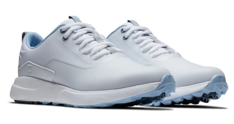 The FootJoy Women's Performa Golf Shoes in white offer lightweight comfort and style on the course, perfect for women golfers in NZ.