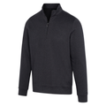 Greg Norman Men’s Weatherknit Lined Quarter-Zip Wind Sweater | Black Heather