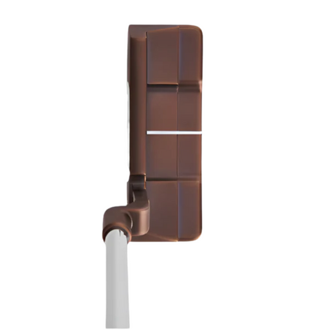 Top-down view of the Odyssey 2025 Limited Edition Giraffe Beam Double Wide CH Putter, a face-balanced model with a white alignment line and silver shaft, shown against a white background.