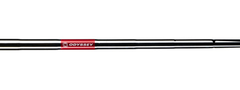 Close-up of an Odyssey Mens Chipper - Left Hand by Odyssey, featuring a red and white label on the shaft against a white background—an excellent club to boost your short game performance.