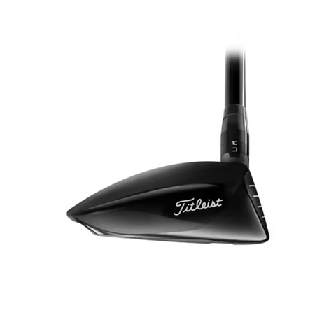 A close-up of the Titleist 2025 GT1 Fairway Wood highlights its lightweight, forgiving design from Titleist.