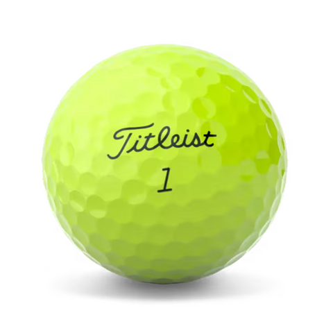 A single Titleist Pro V1 Yellow Golf Ball 2025