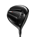 Black golf driver with 'GTS' branding on a white background
