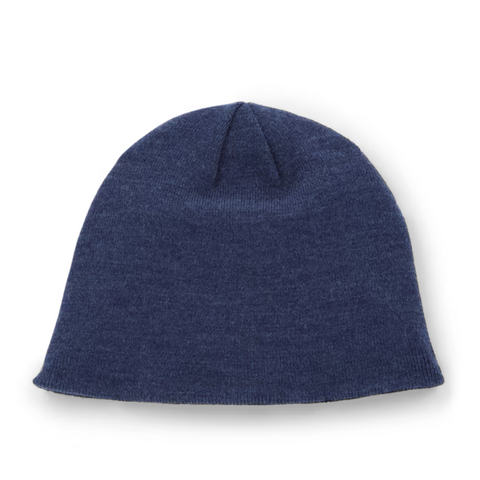 The Titleist Players Beanie by Titleist is a dark blue knit hat shown on a white background—a warm, stylish option for golfers to stay comfortable on chilly days.