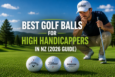 A golfer looking at Callaway, Titleist and Bridgestone Golf Balls