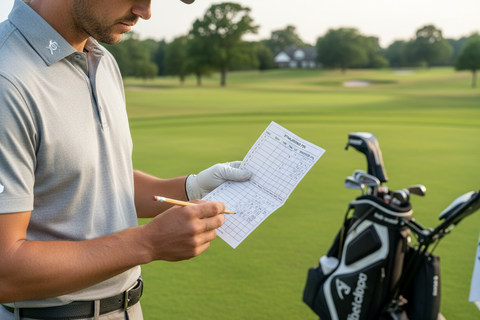 Golf scorecard used to calculate Stableford points