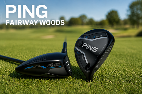 PING Fairway Woods collection banner featuring two PING G440 fairway woods positioned on a manicured fairway with the title “PING Fairway Woods”.