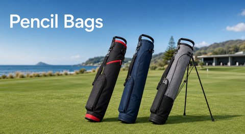 Lightweight pencil golf bags for driving range, nine-hole rounds and travel at Golf 360
