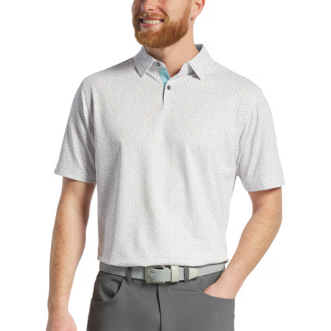 FootJoy Men's Geometry Print Stretch Pique Polo