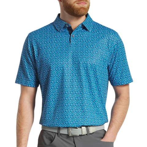 FootJoy Men's Geometry Print Stretch Pique Polo