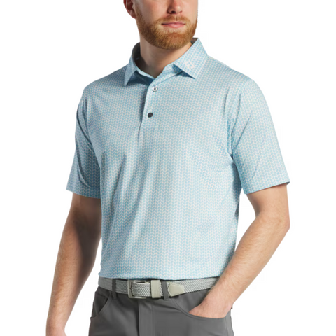 FootJoy Men's Leaf Print Lisle Polo