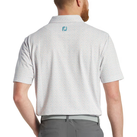 FootJoy Men's Geometry Print Stretch Pique Polo