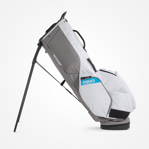 PING Hoofer 231 stand bag - Light Grey, Blue and Graphite - left side