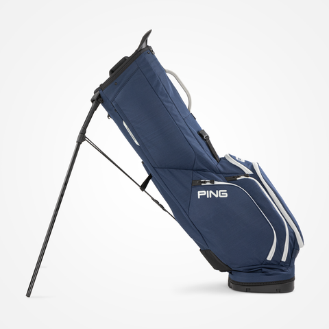 PING Hoofer Lite 231 stand bag - Heather Navy and Platinum - left side
