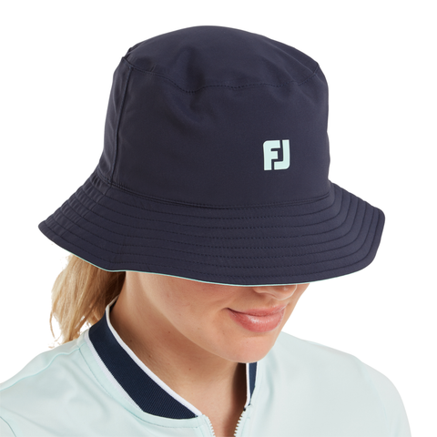 FootJoy Reversible Bucket Hat | Navy/Light Aqua