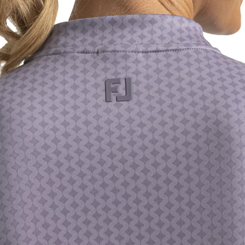 FootJoy Women's Printed Quarter-Zip Midlayer | Dusty Peach