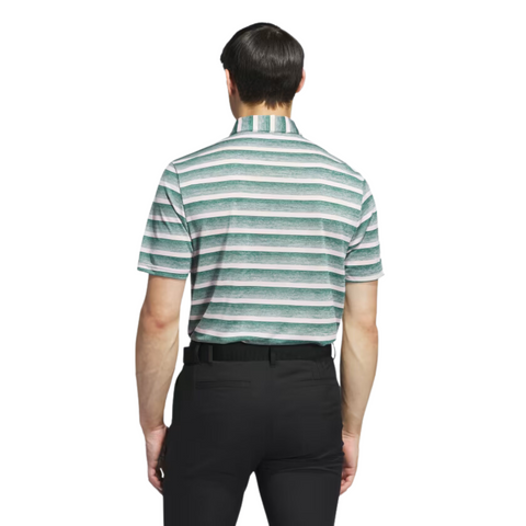 Adidas Two-Colour Striped Mens Polo Shirt