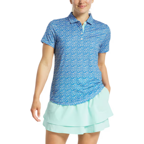 Footjoy Women's Floral Print Short Sleeve Shirt