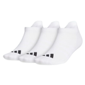 Adidas white ankle socks, 3-pack, with black logo detail on the toes.