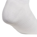 Close-up of an Adidas Women’s Comfort Low Sock in white, showing the knit texture, snug fit, and arch support—features of Adidas Women’s Comfort Low Socks (White/Grey/Black 3-Pack).