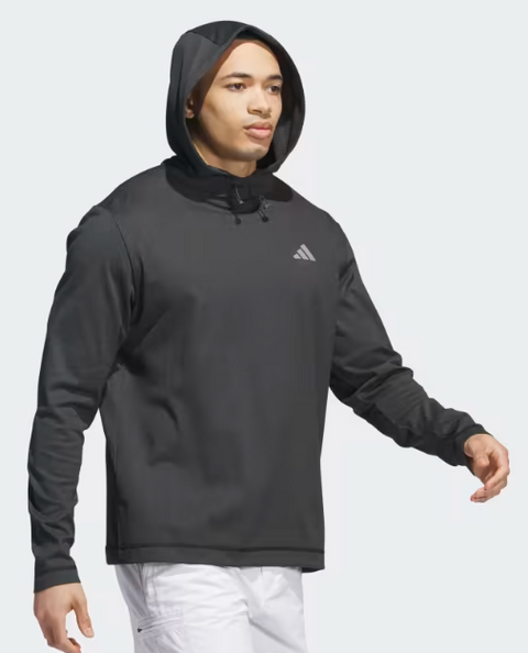 Adidas Lightweight Men's Hoodie - Black/Grey Six