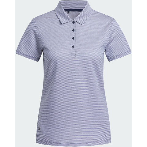 Adidas Ottoman Short Sleeve Women's Polo Shirt Collegiate Navy - flat lay detail view