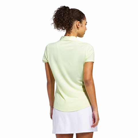 Adidas Ottoman Women's Polo Frozen Lemon - back model view on white