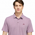 Adidas Performance Textured Men's Polo White/Maroon - collar and placket detail