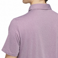 Adidas Performance Textured Men's Polo White/Maroon - back collar and fabric texture detail