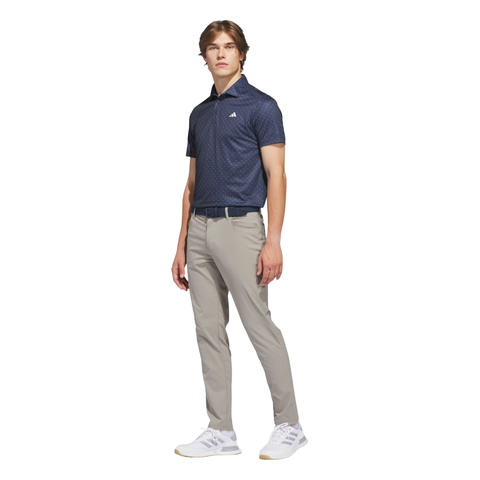 Adidas Performance Textured Print Men's Polo Shirt | Collegiate Navy/White