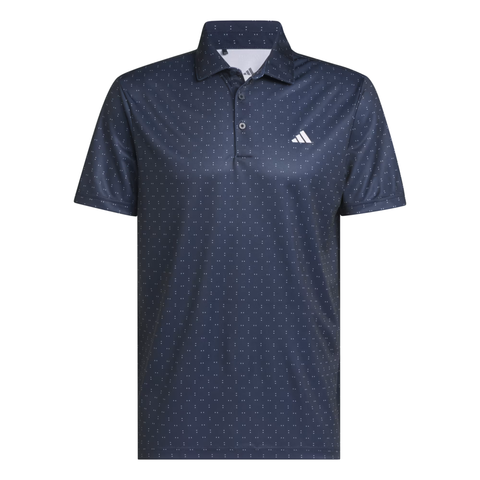 Adidas Performance Textured Print Men's Polo Shirt | Collegiate Navy/White