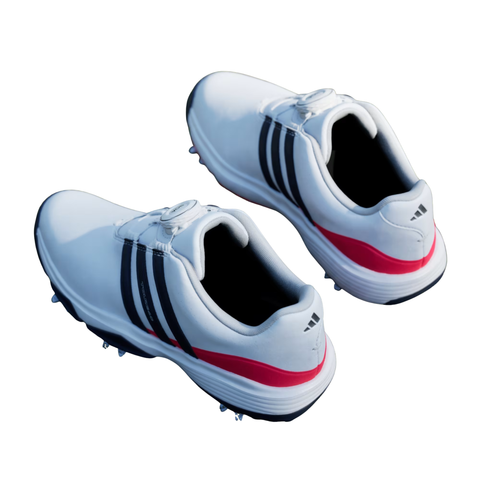 Adidas Tour360 BOA Junior Golf Shoes | White/Navy/Red