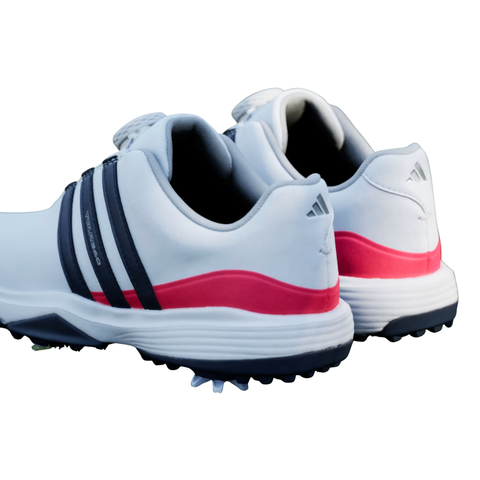 Adidas Tour360 BOA Junior Golf Shoes | White/Navy/Red