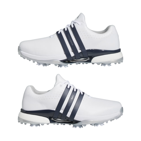 Adidas Tour360 Wide Men's Golf Shoes | White/Navy/Silver