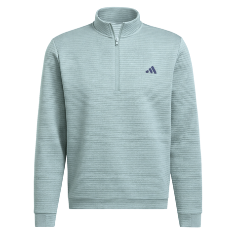 Adidas Ultimate365 DWR Textured Quarter Zip Men's Pullover | Wonder Sage