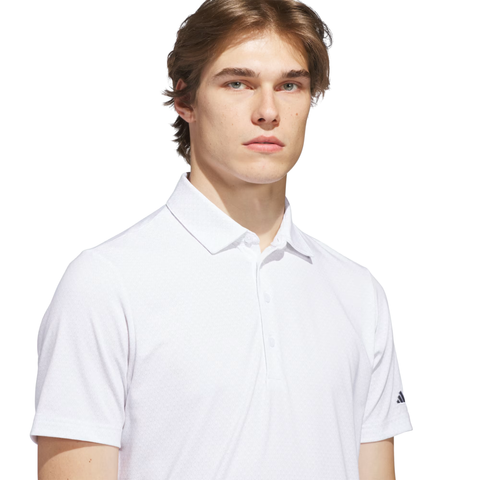 Adidas Ultimate365+ Go-To Print Men's Polo | White/Grey Three