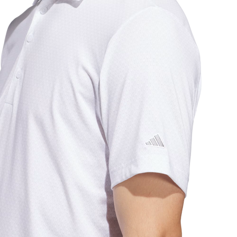 Adidas Ultimate365+ Go-To Print Men's Polo | White/Grey Three