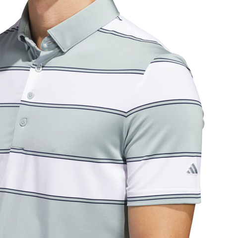 Adidas Ultimate365+ Jumbo Stripe Climacool Men's Polo Shirt | Wonder Sage/White