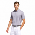 Adidas Ultimate365+ Pencil Stripe Climacool Men's Polo Frozen Purple/Slate - front model view