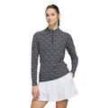 Adidas Ultimate365 Printed ¼ Zip Women’s Long Sleeve Polo – Lucid Ray Blue
