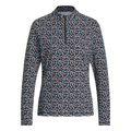 Adidas Ultimate365 Printed 14 Zip Women's Long Sleeve Polo Lucid Ray Blue M, view 4