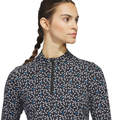 Adidas Ultimate365 Printed 14 Zip Women's Long Sleeve Polo Lucid Ray Blue M, view 5