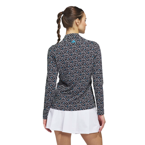Adidas Ultimate365 Printed ¼ Zip Women’s Long Sleeve Polo | Lucid Ray Blue