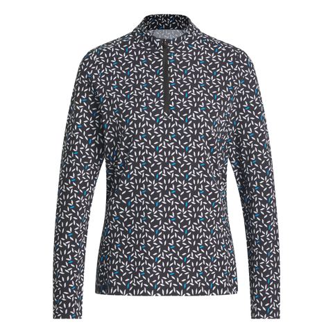 Adidas Ultimate365 Printed ¼ Zip Women’s Long Sleeve Polo | Lucid Ray Blue