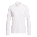 Adidas Ultimate365 Printed Quarter Zip Women's Polo Shirt White Pink S, view 4