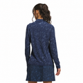 Adidas Ultimate365 Printed Quarter-Zip Women's Pullover Collegiate Navy - back model view on white