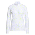 Adidas Ultimate365 Printed Quarter-Zip Women's Pullover Frozen Lemon - clean product view on white